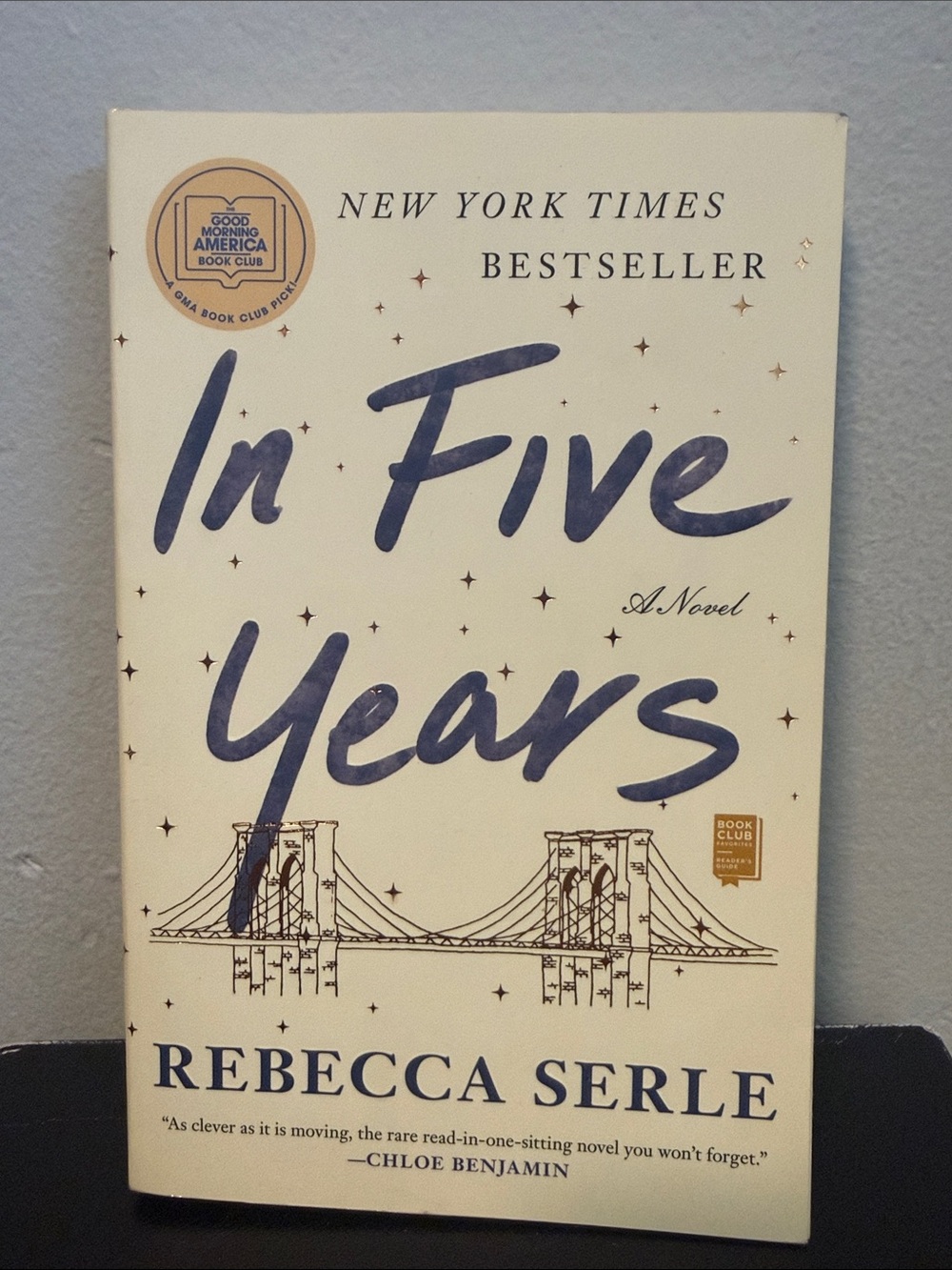Barnes & Noble Cream and Navy "In Five Years" by Rebecca Serle